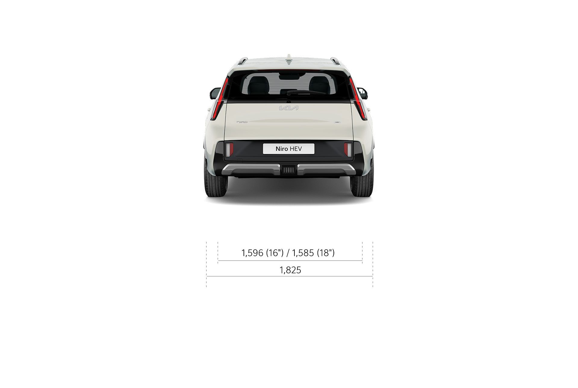 Kia Niro Dimensions rear view